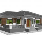แบบบ้านชั้นเดียว 3 ห้องนอน 2 ห้องน้ำ ช่างบลู